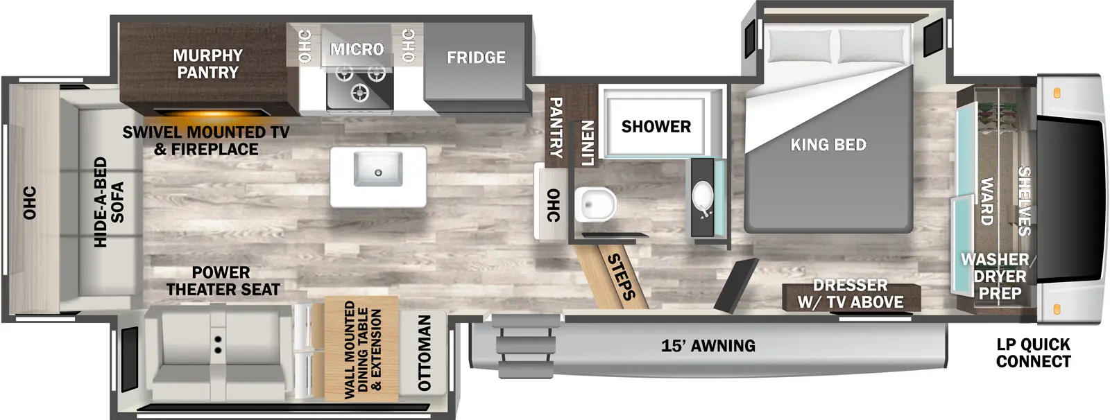 Cedar Creek Experience 2925RL Floorplan